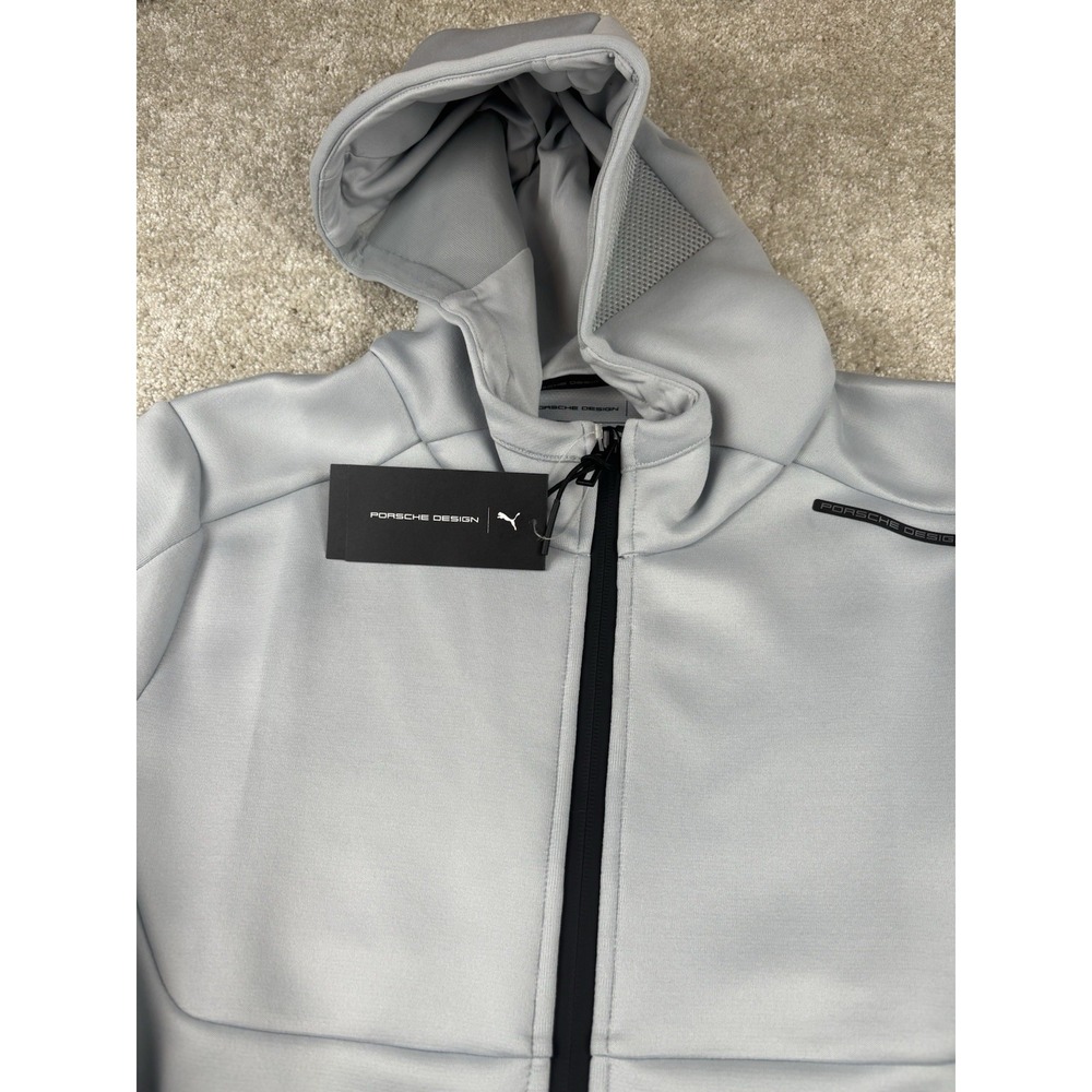 Puma X Porsche Design Hoodie Sweat Jacket In Frozen Gray 629479-05 Size Medium